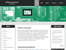 Tablet Screenshot of oppnakanalengoteborg.se